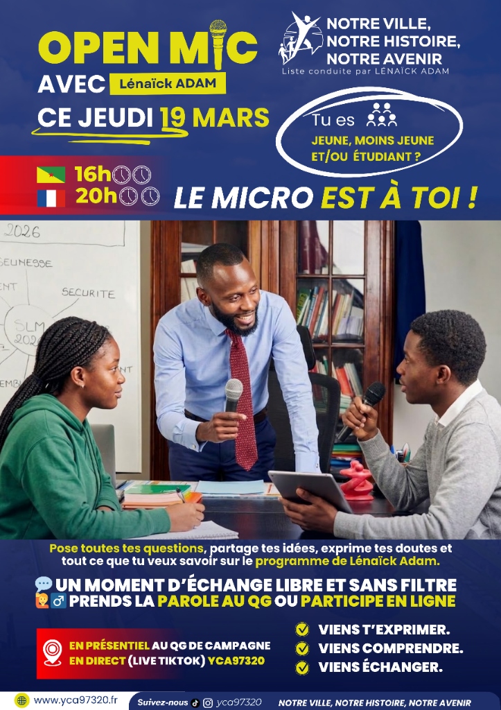 Affiche Open Mic avec Lénaïck Adam